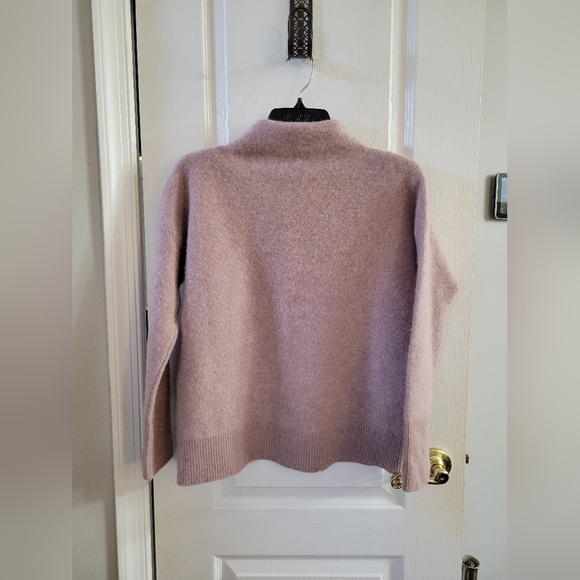Vince Plush Boiled Cashmere Funnel Neck Sweater Vintage Rose Pink Small $448 - Picture 2 of 10